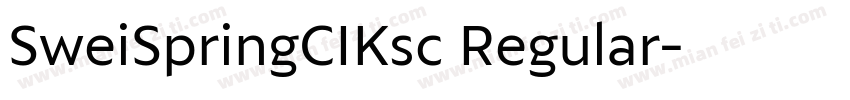 SweiSpringCIKsc Regular字体转换